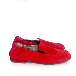 Eileen Fisher Suede Womens Loafers Flats Size 7 Orange Preppy Square Toe Comfort